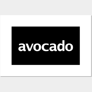 Avocado Minimal Typography Posters and Art